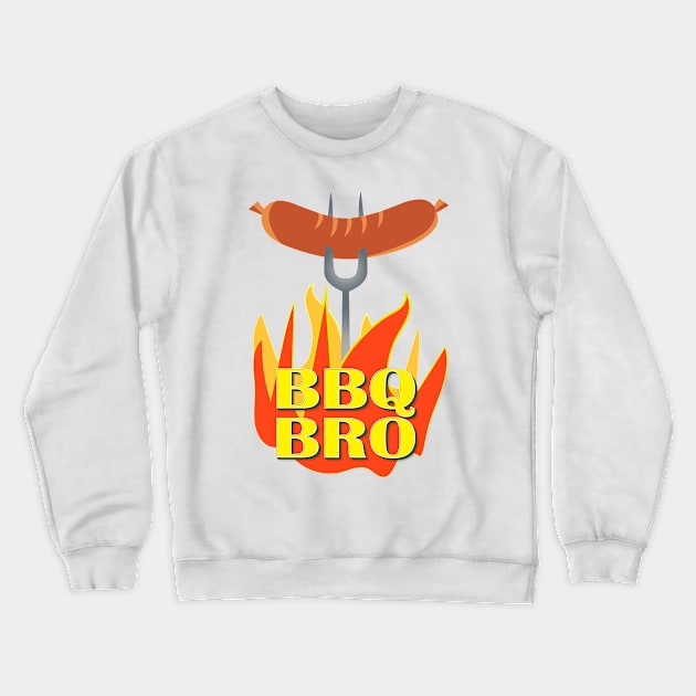 BBQ Bro Grill or Barbecue Party Crewneck Sweatshirt by AntiqueImages